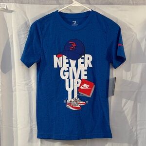 Nike Never Give Up T Shirt Youth M 10/12 NWT